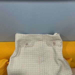 Guess Cream Tweed Mini Skirt